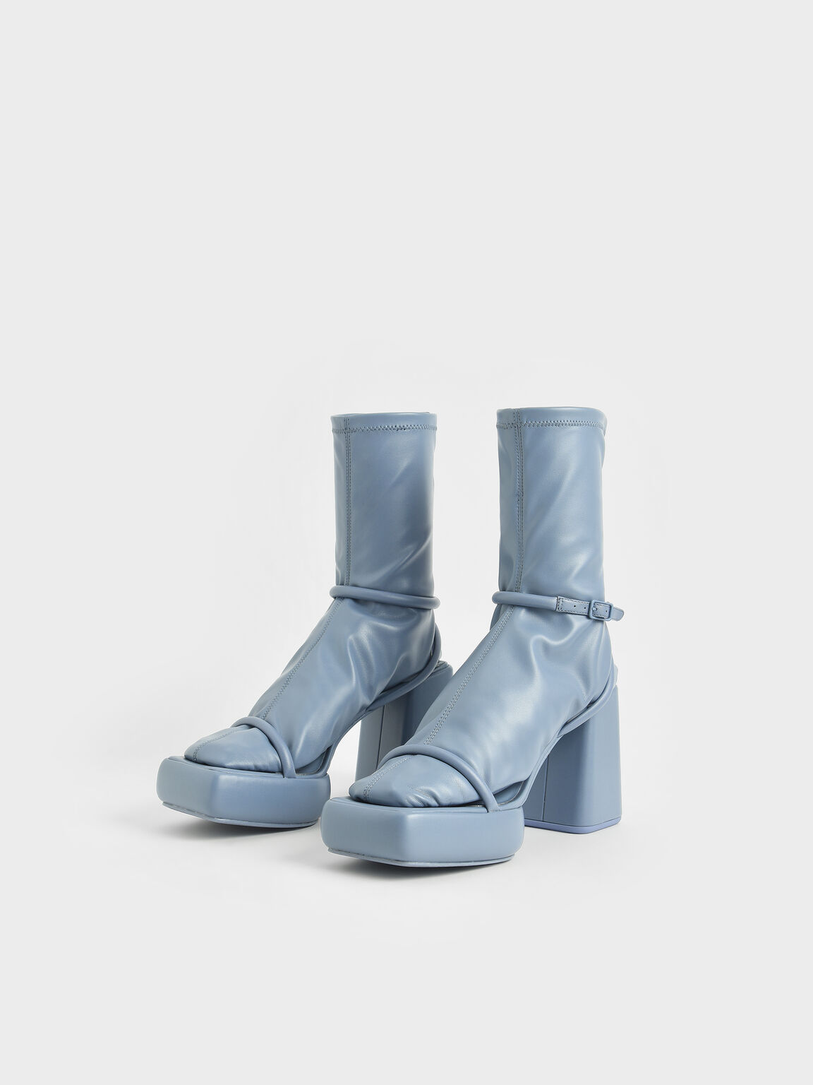Lucile Platform Calf Boots, Blue, hi-res