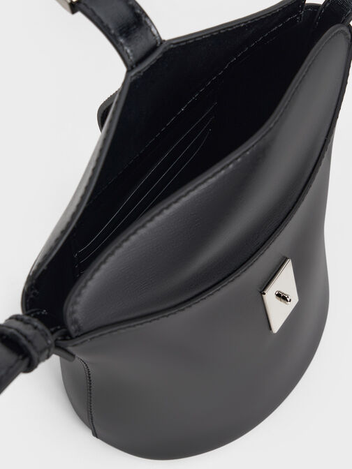 Wisteria Belted Bucket Bag, Noir, hi-res