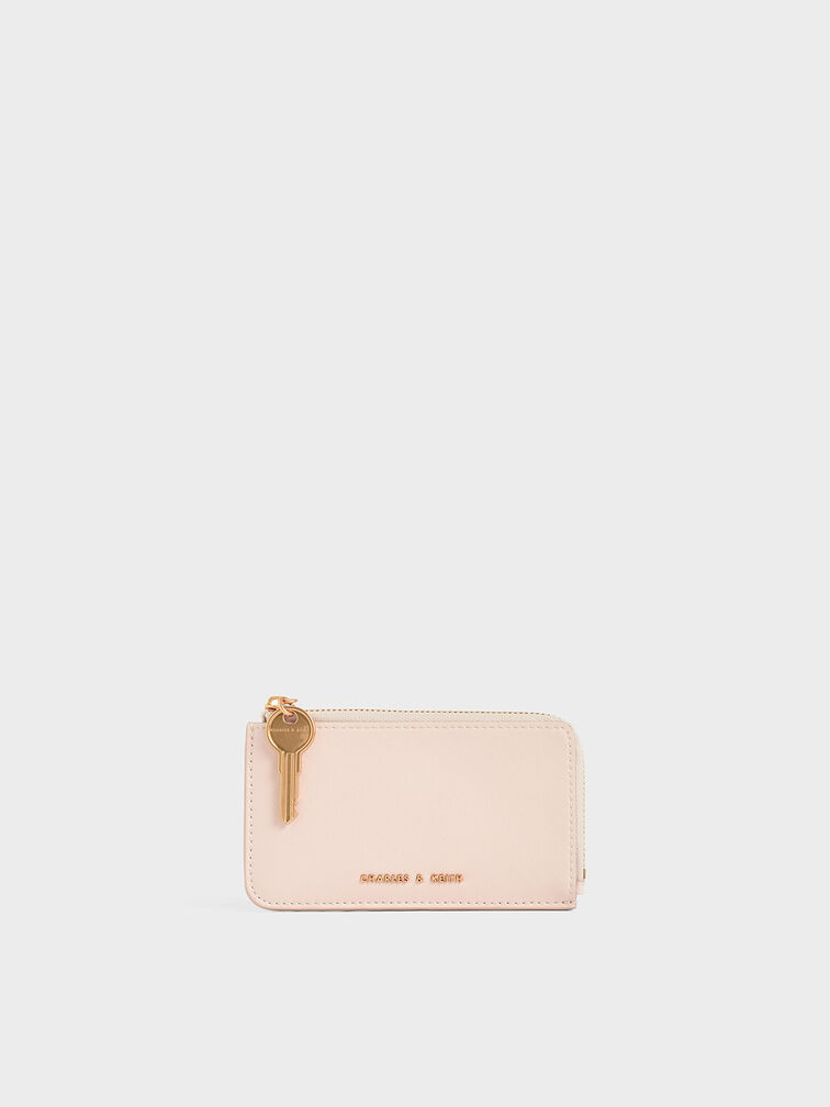 Zip-Around Mini Wallet, Light Pink, hi-res