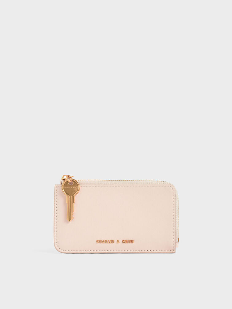 Zip-Around Mini Wallet, Light Pink, hi-res