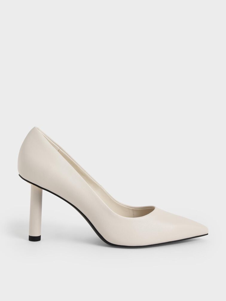 Cylindrical Heel Pumps, Chalk, hi-res