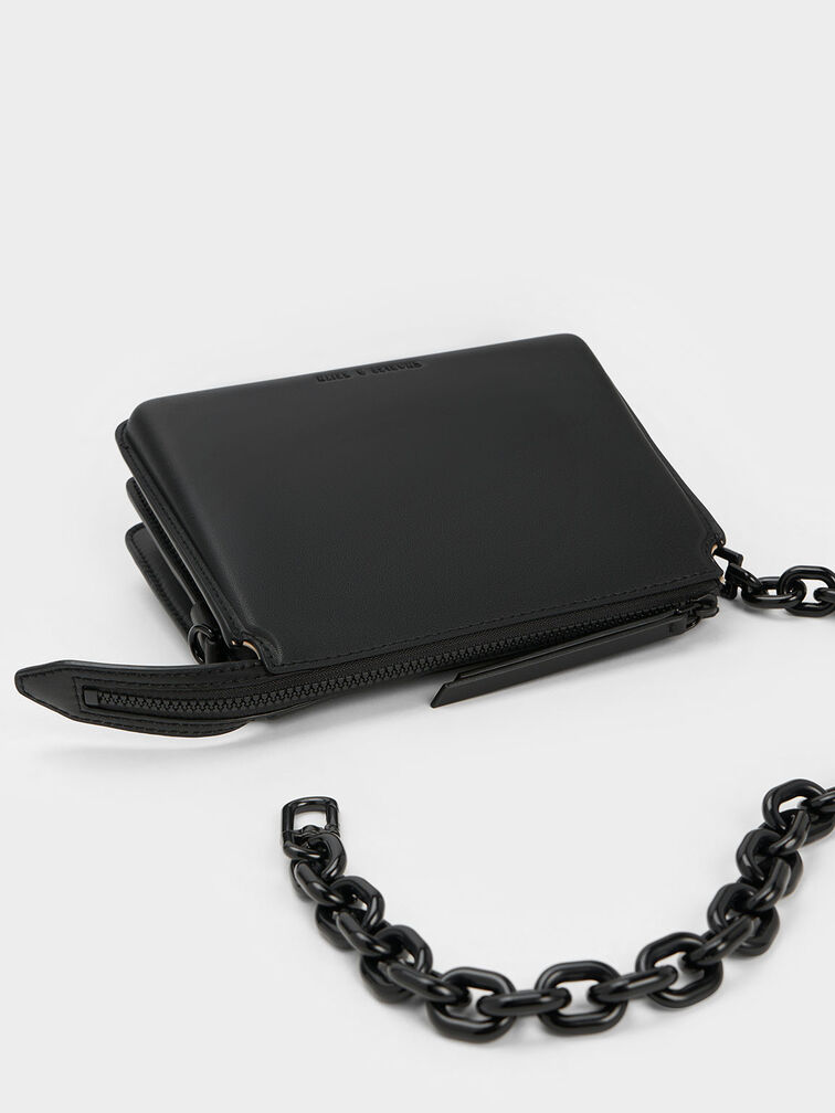 Camelia Trapeze Crossbody Bag, Black, hi-res