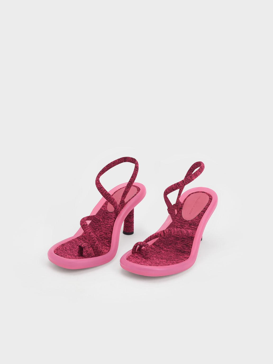 環保材質：Electra 套趾高跟涼鞋, 粉紅色, hi-res