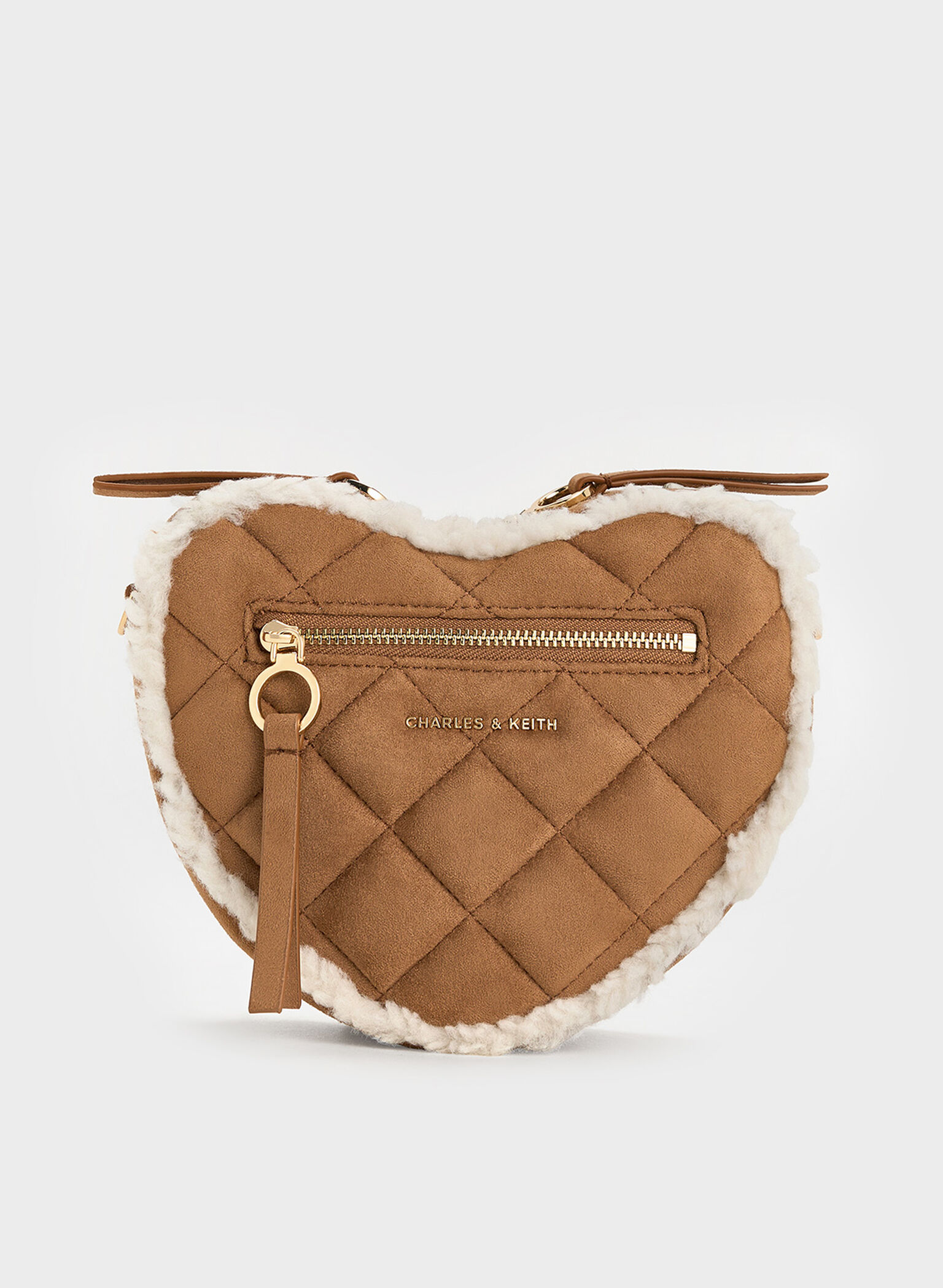 Philomena Fur-Trim Quilted Heart Crossbody Bag, Multi, hi-res