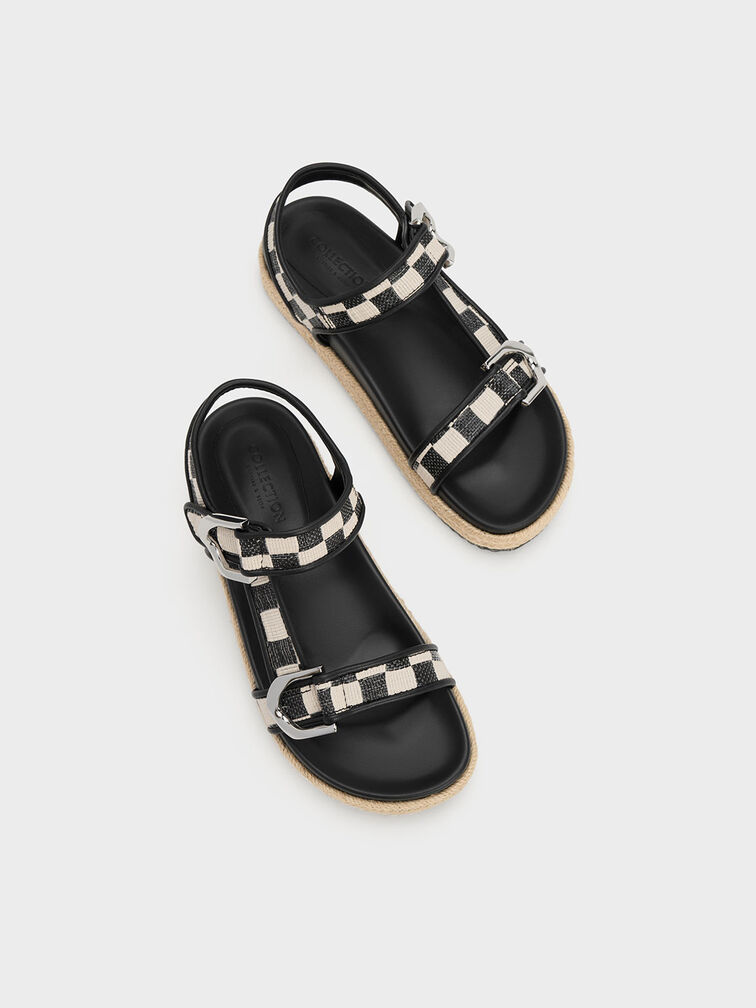 Gabine Straw Espadrille Sandals, Multi, hi-res
