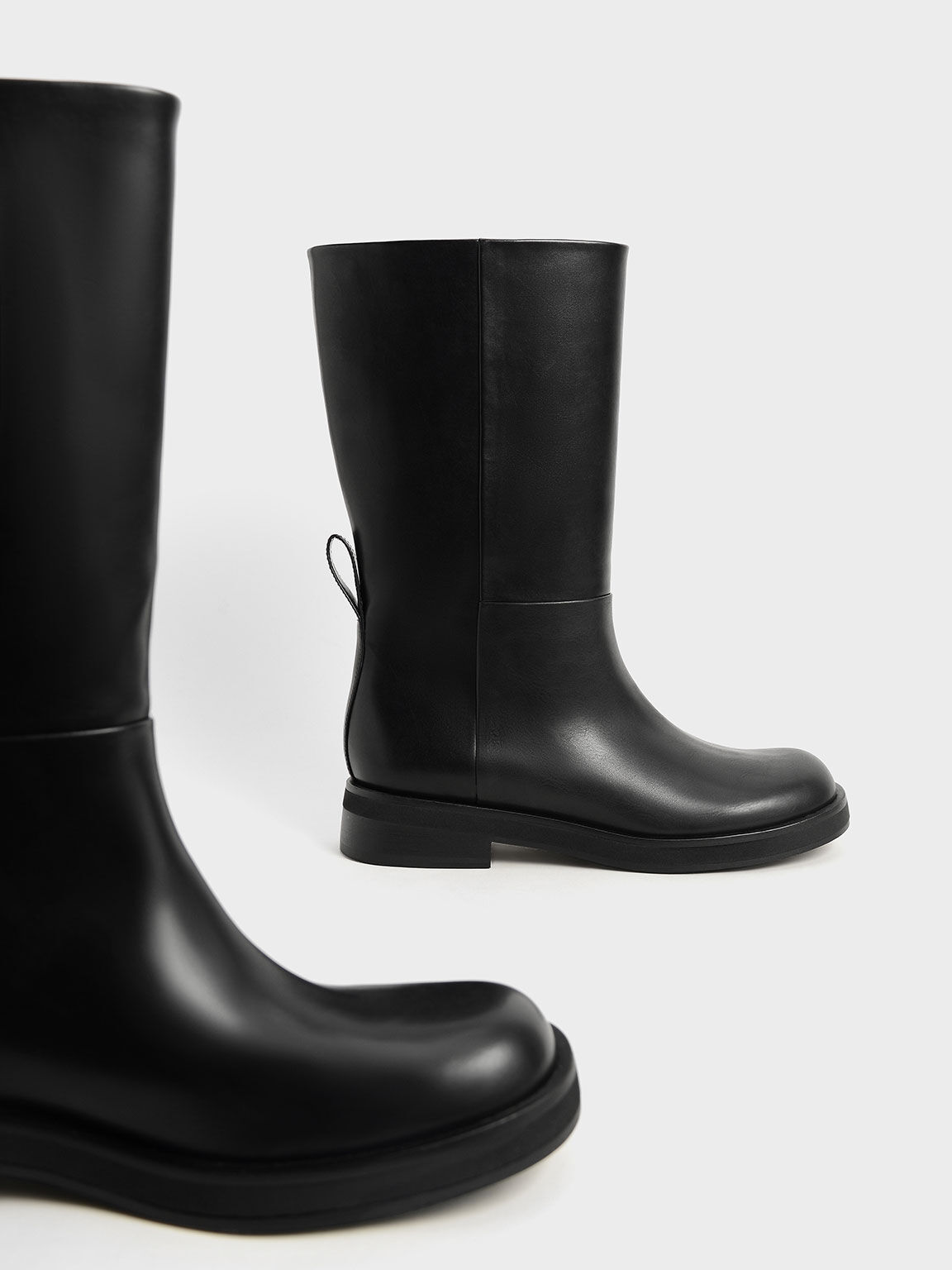 Slip-On Flat Ankle Boots, Black, hi-res