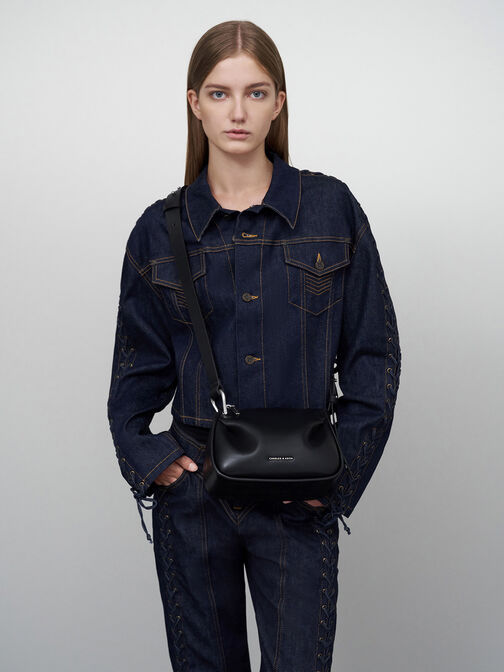 Lumen Padded Crossbody Bag, Noir, hi-res