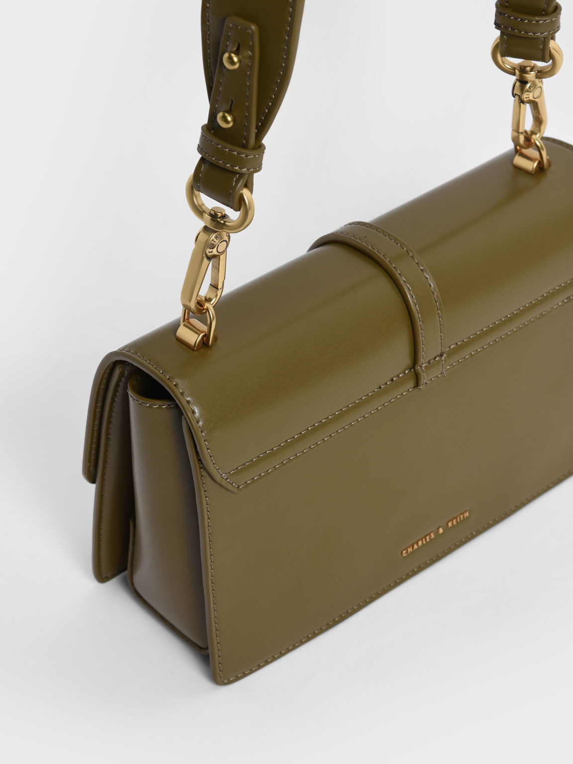 Atlas Push-Lock Braided Handle Bag, Olive, hi-res