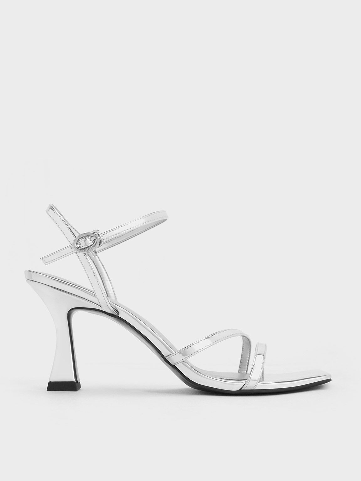 Silver Selene Strappy Sandals - CHARLES & KEITH US