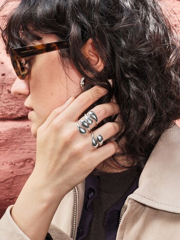 Donora Sculptural Ring, Silver, hi-res