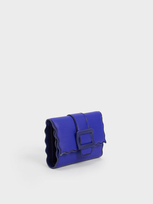 Waverly Scallop-Trim Wallet, Cobalt, hi-res
