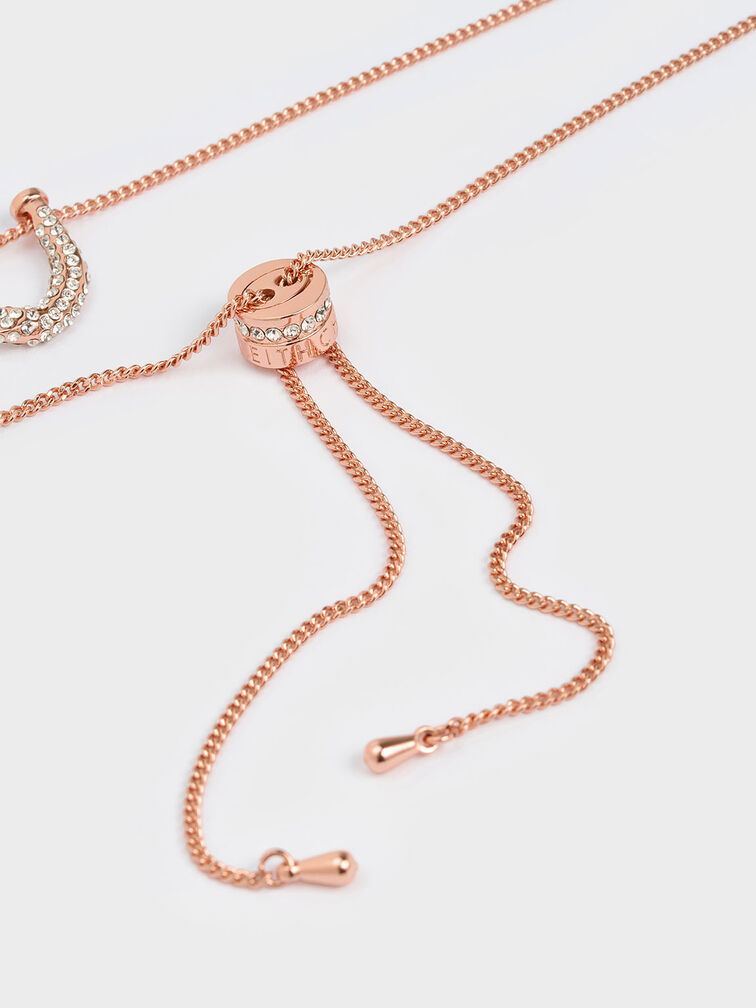 Gabine Swarovski Crystal Necklace, Rose Gold, hi-res