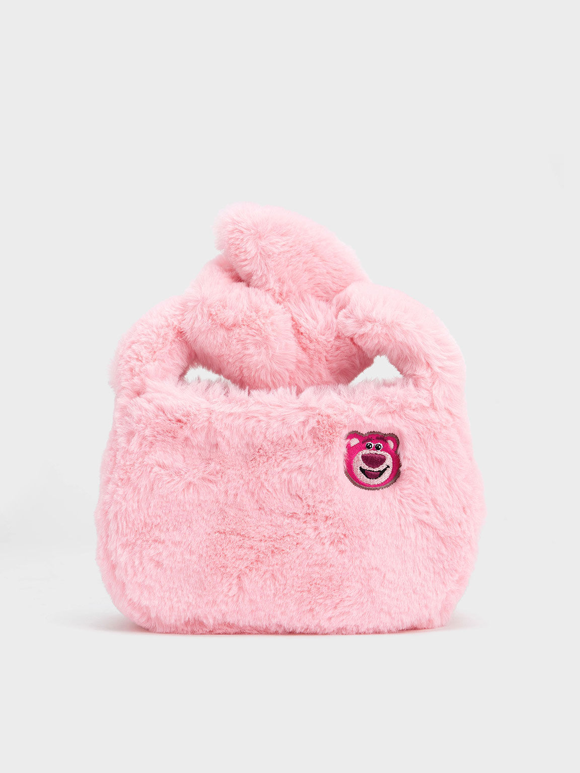 Lotso Furry Knotted Bag, Pink, hi-res