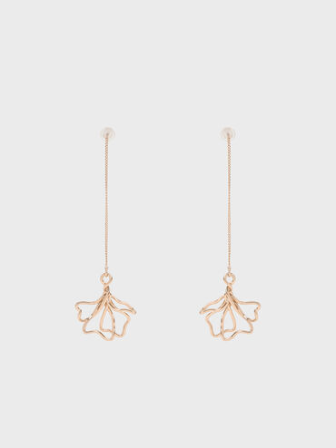Fernley Flower Chain Drop Earrings, Rose Gold, hi-res