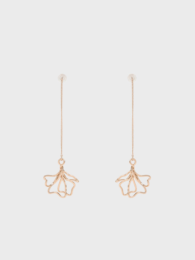Fernley Flower Chain Drop Earrings, Rose Gold, hi-res