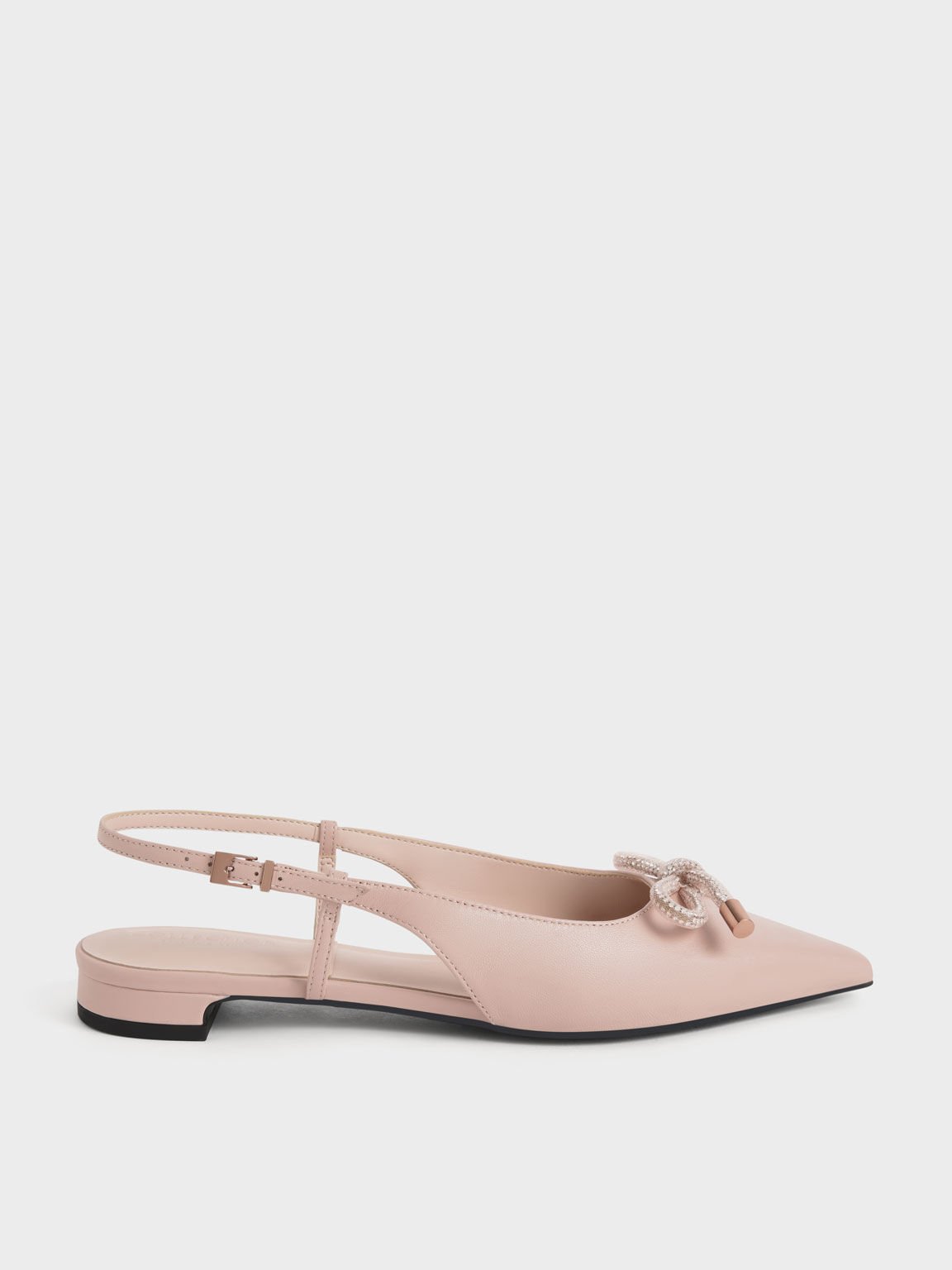 Nude flats with bow clearance