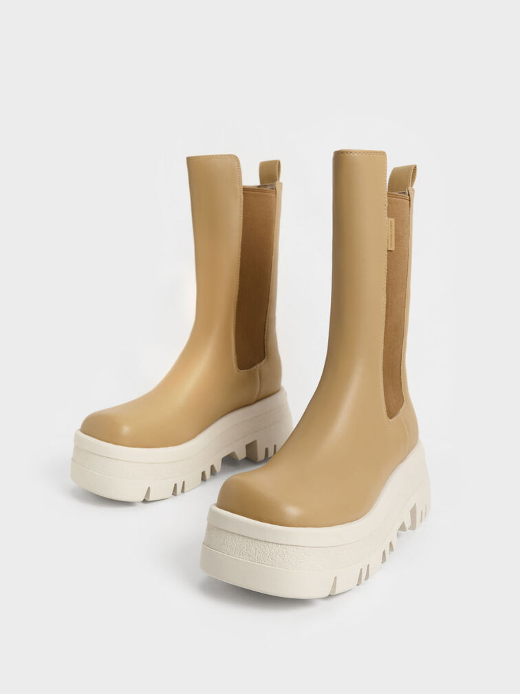 Rainier Platform Chelsea Boots, Sand, hi-res