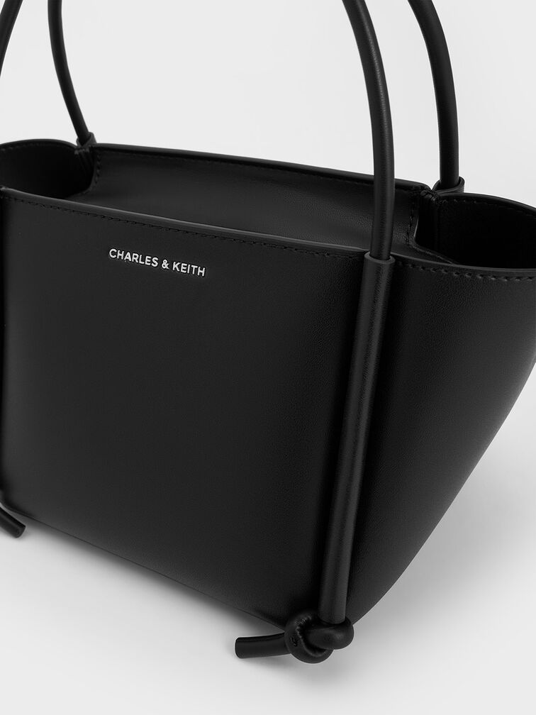 Elora Elongated-Handle Tote Bag, Noir, hi-res