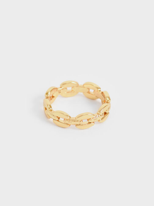 Chain-Link Ring, Gold, hi-res