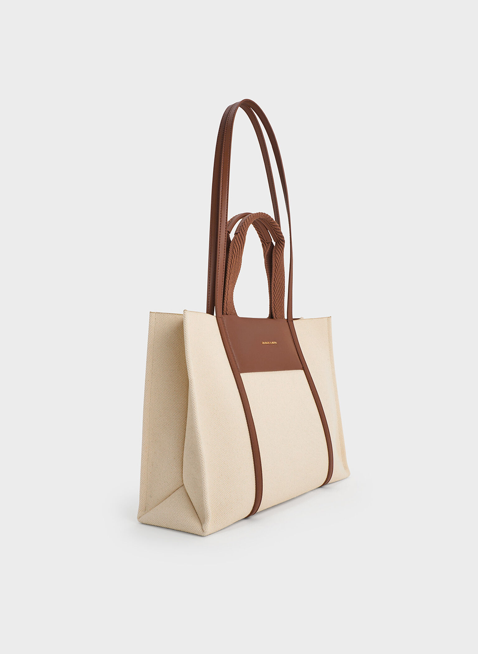 Shalia Canvas Tote Bag, Beige Canvas, hi-res