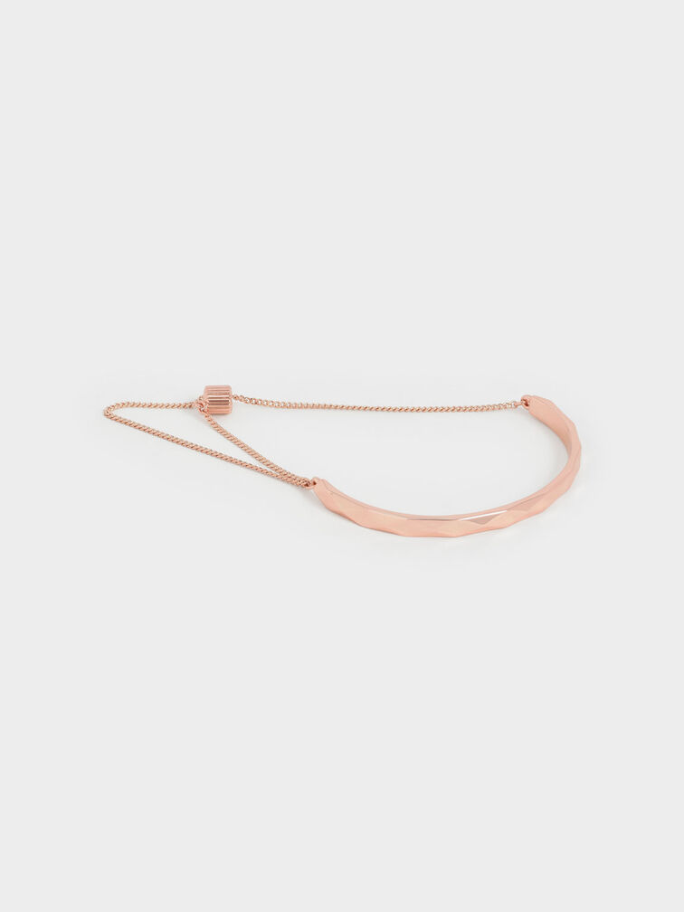 Geometric Cuff Bracelet - Rose Gold