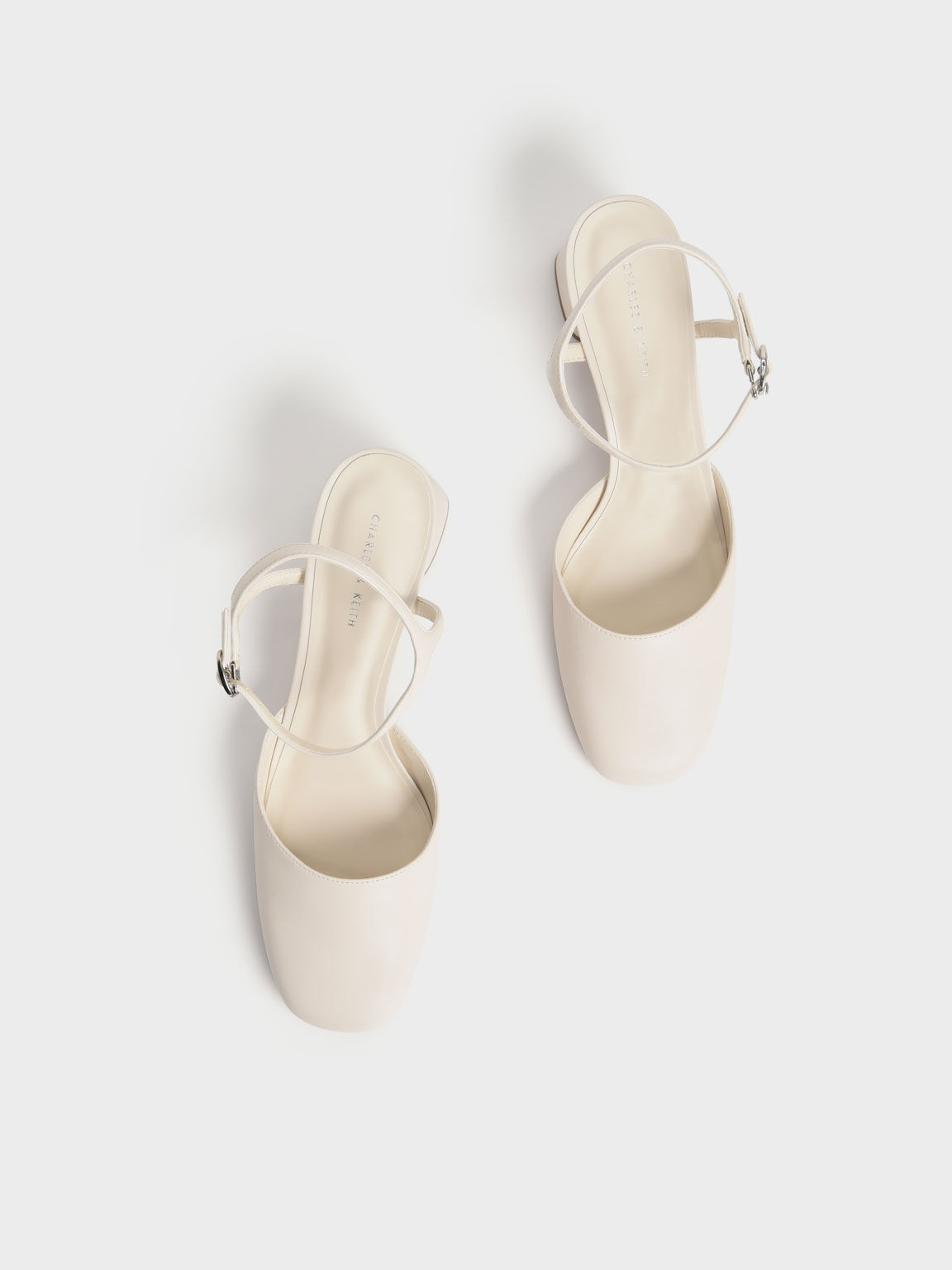 Cream block heels closed toe clearance