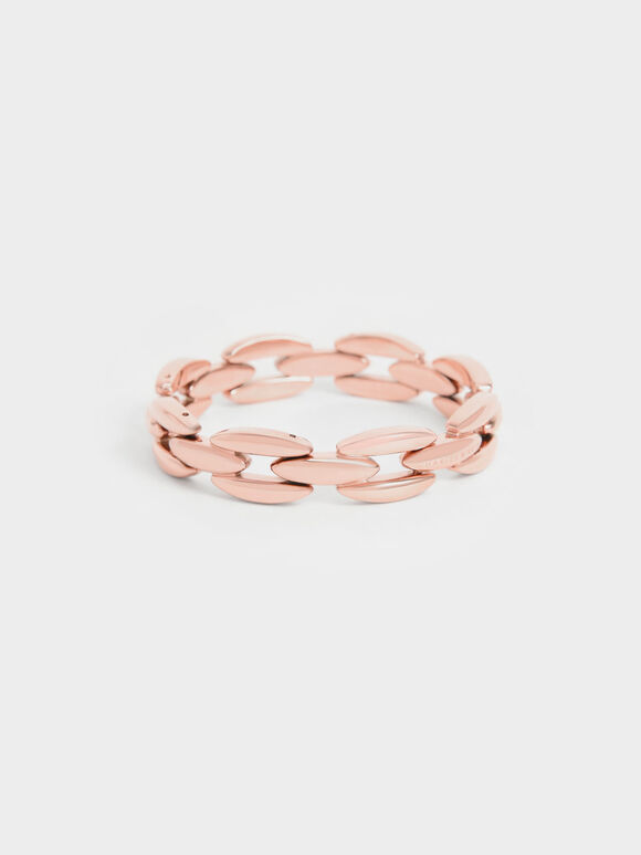 Chain-Link Cuff Bracelet, Rose Gold, hi-res
