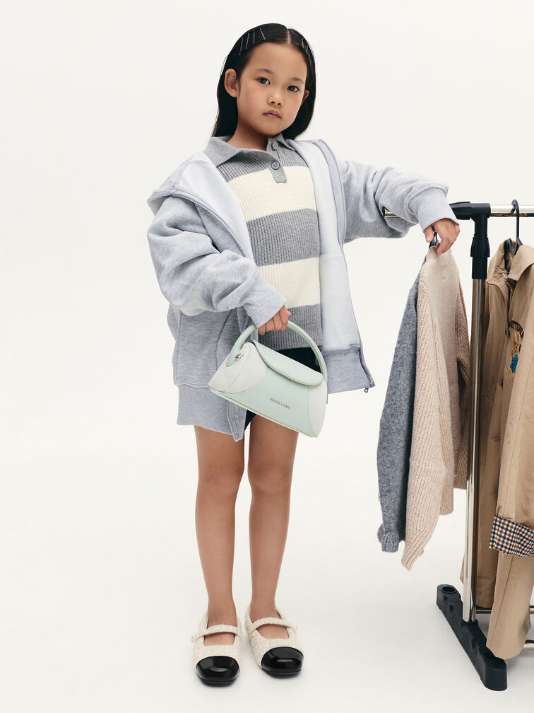 Nelly 兒童麂皮手提包, 薄荷綠, hi-res