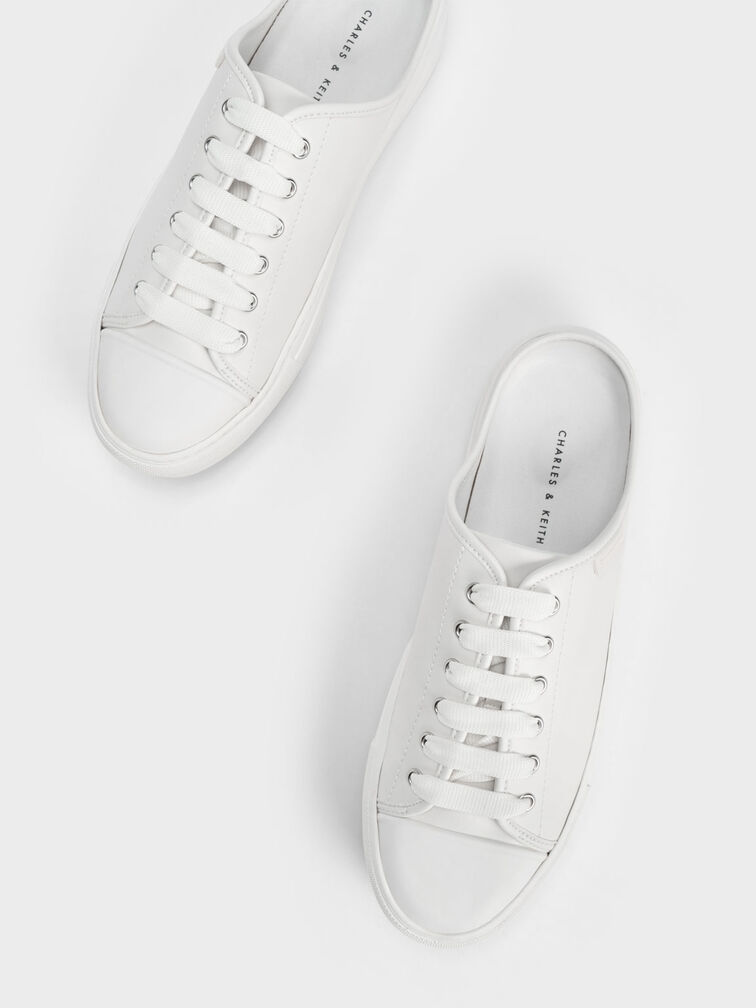 White Slip-On Sneakers - CHARLES & KEITH SG