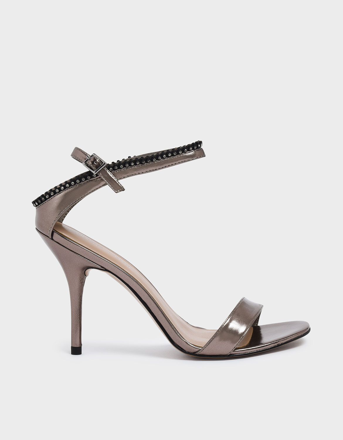 pewter metallic heels