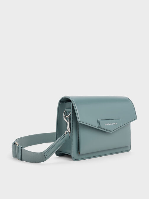 Bolso cruzado tipo sobre Adiele, Azul pizarra, hi-res