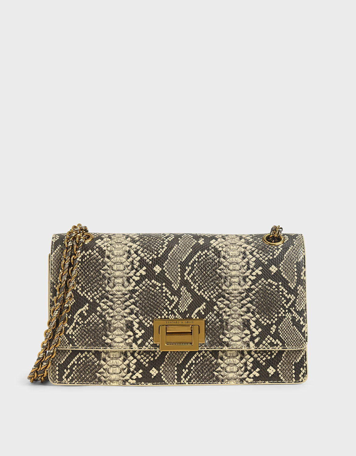 snake print shoes and bag