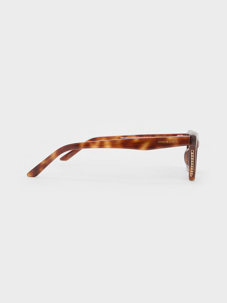 Vesta Tortoiseshell Angular Cat-Eye Sunglasses, T. Shell, hi-res