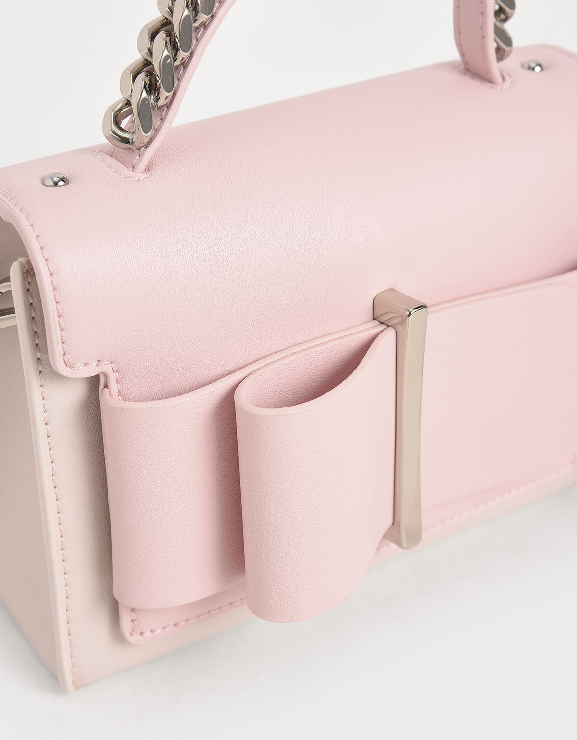 charles and keith bag pink fur