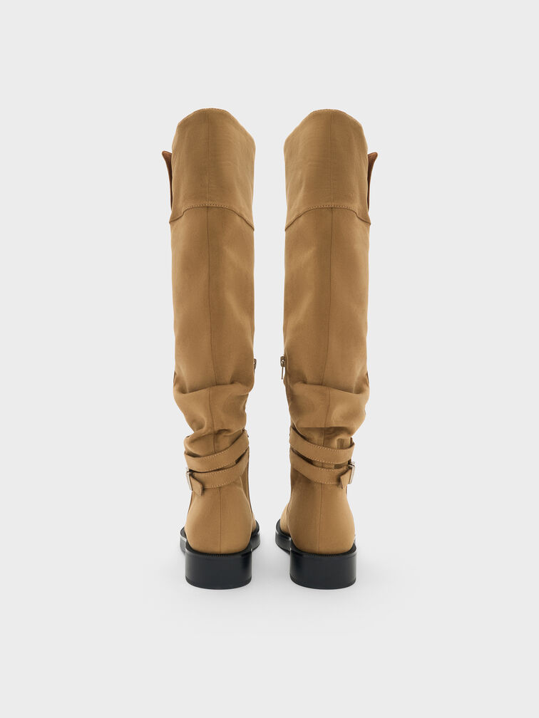 Eilis Faux Suede Thigh-High Boots, Camel, hi-res
