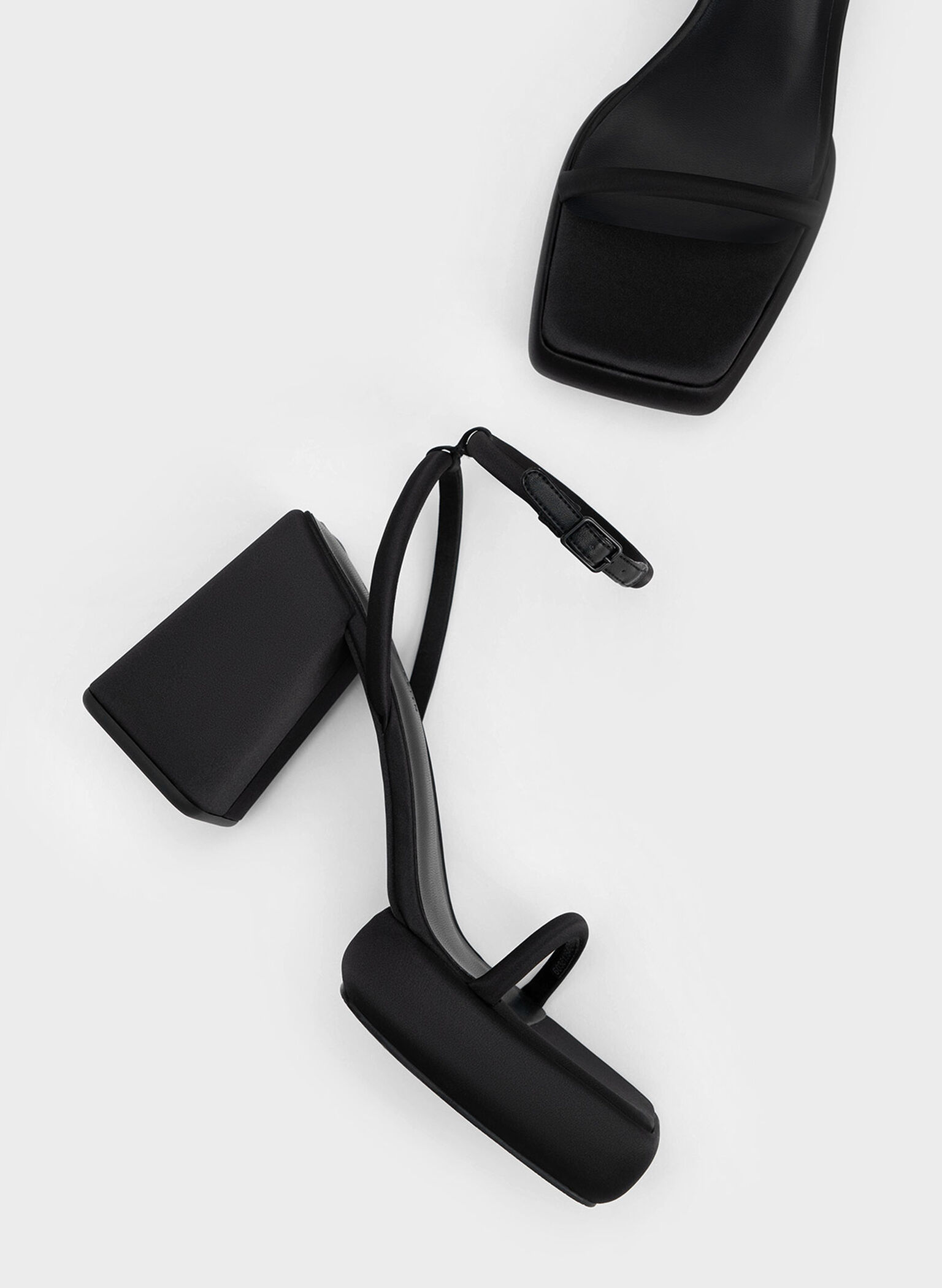 Lucile Satin Thigh-High Boots, Black Textured, hi-res