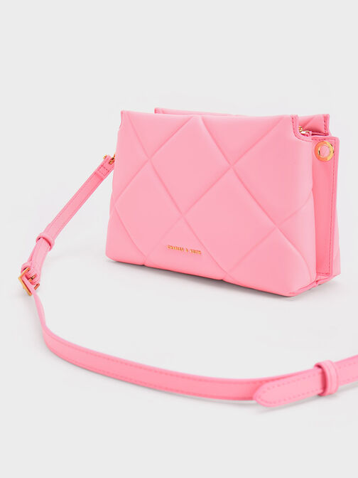 Danika Chunky Chain Padded Bag, Pink, hi-res