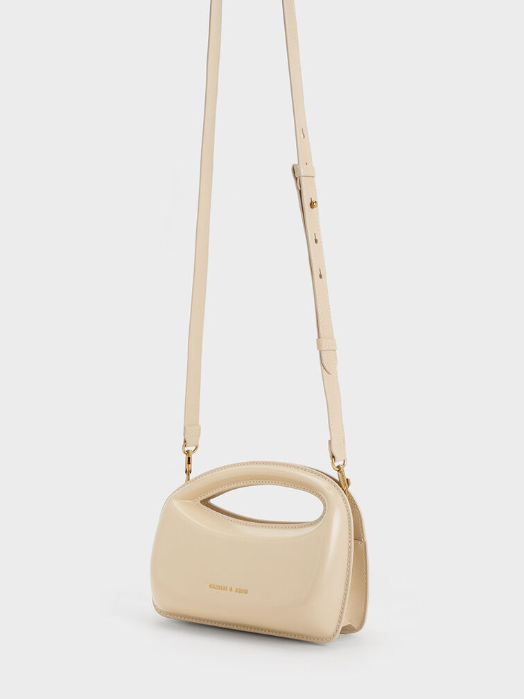 Mini Cocoon Top Handle Bag, Beige, hi-res