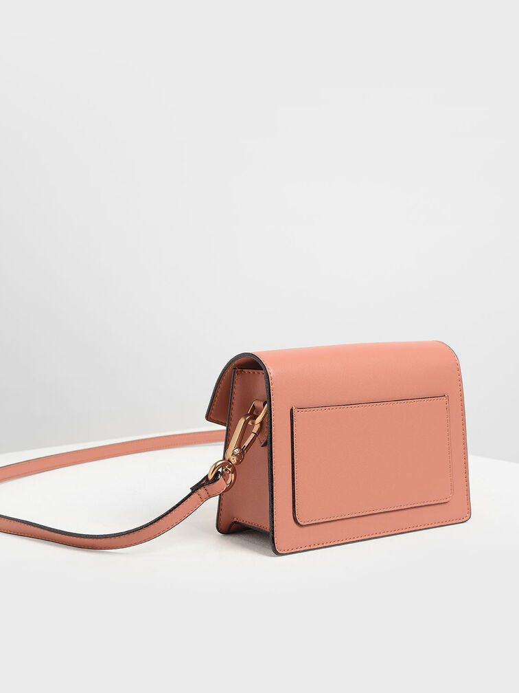 Clay Front Flap Crossbody Bag CHARLES & KEITH International
