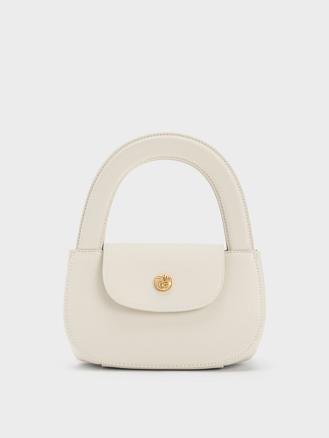 Double Handle Curved Tote, Chalk, hi-res