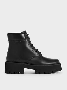 Ripley Ridged-Sole Ankle Boots, Black2, hi-res