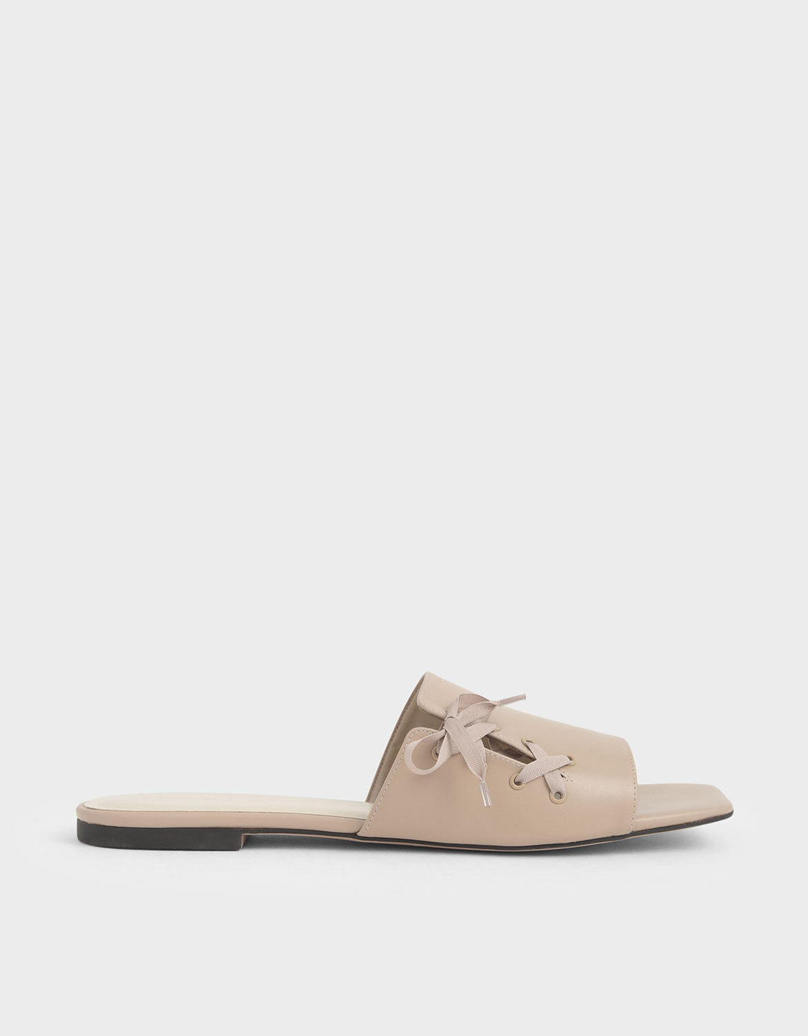 beige slide sandals