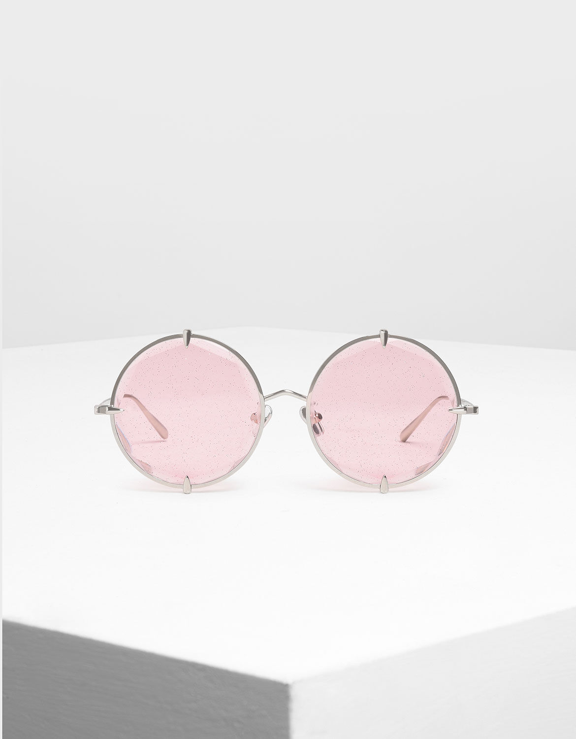 Pink round sunglasses clearance