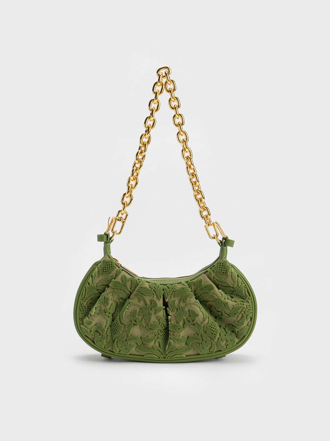 Ruched sales shoulder bag