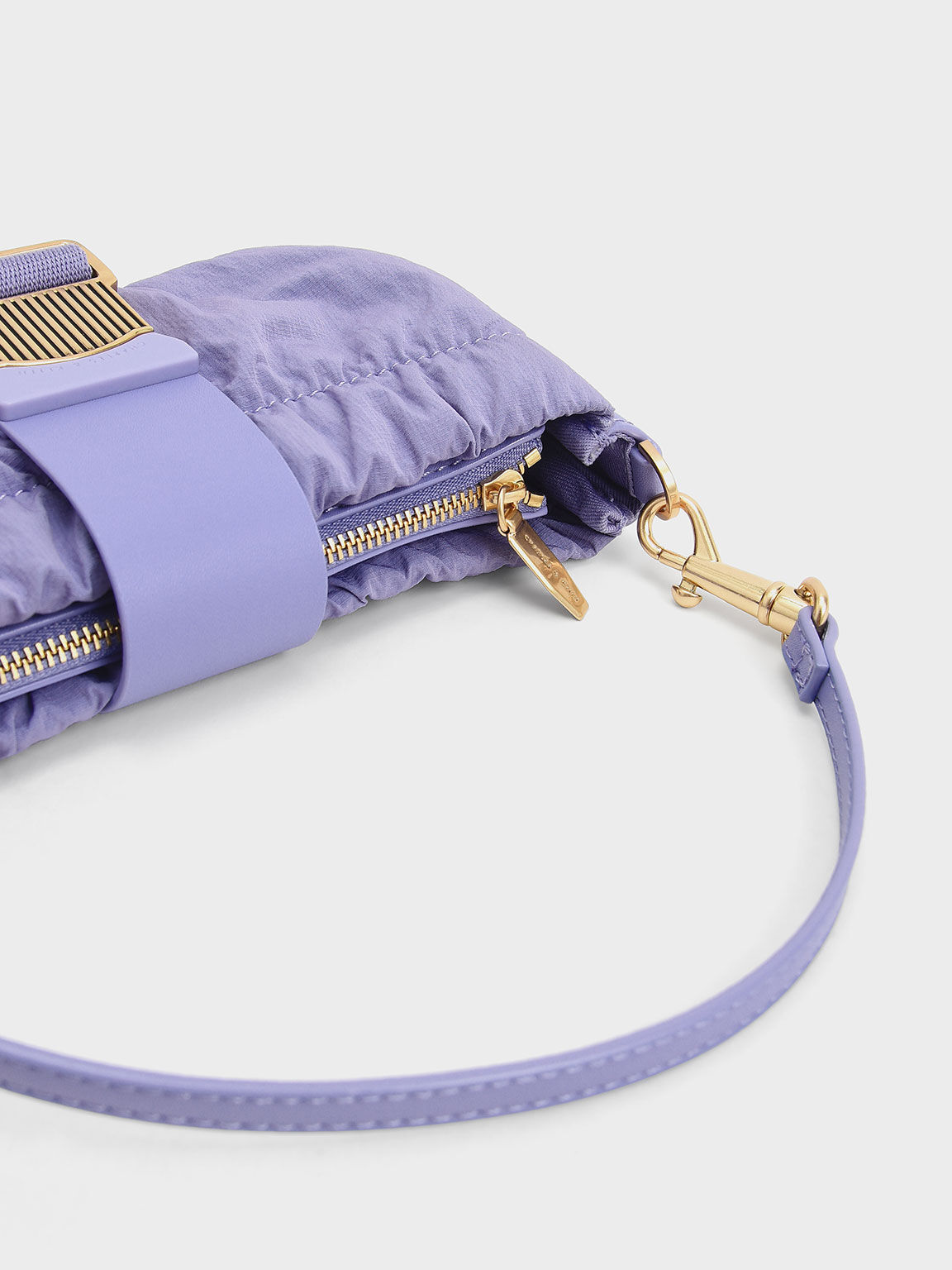 Aspen Ruched Phone Pouch, Lilac, hi-res