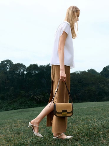 Sac en suède recyclé Charlot, Sahara Sand, hi-res