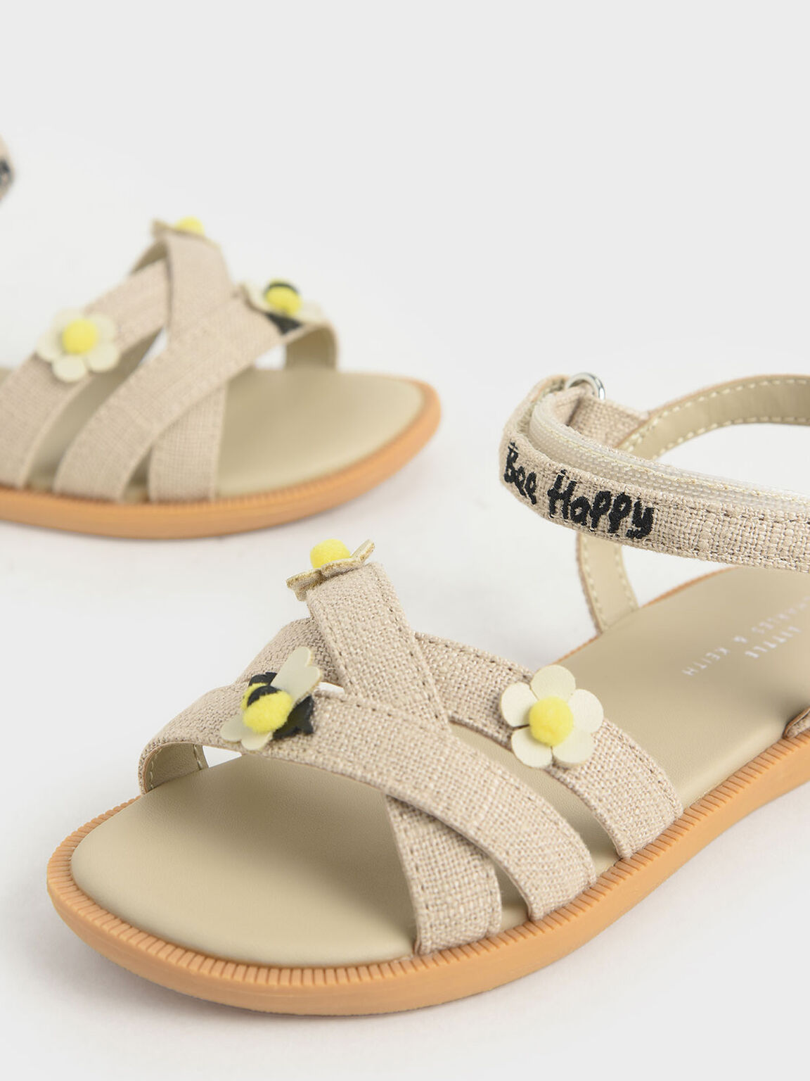 The Purpose Collection - Girls' Bee Flat Sandals, Beige, hi-res