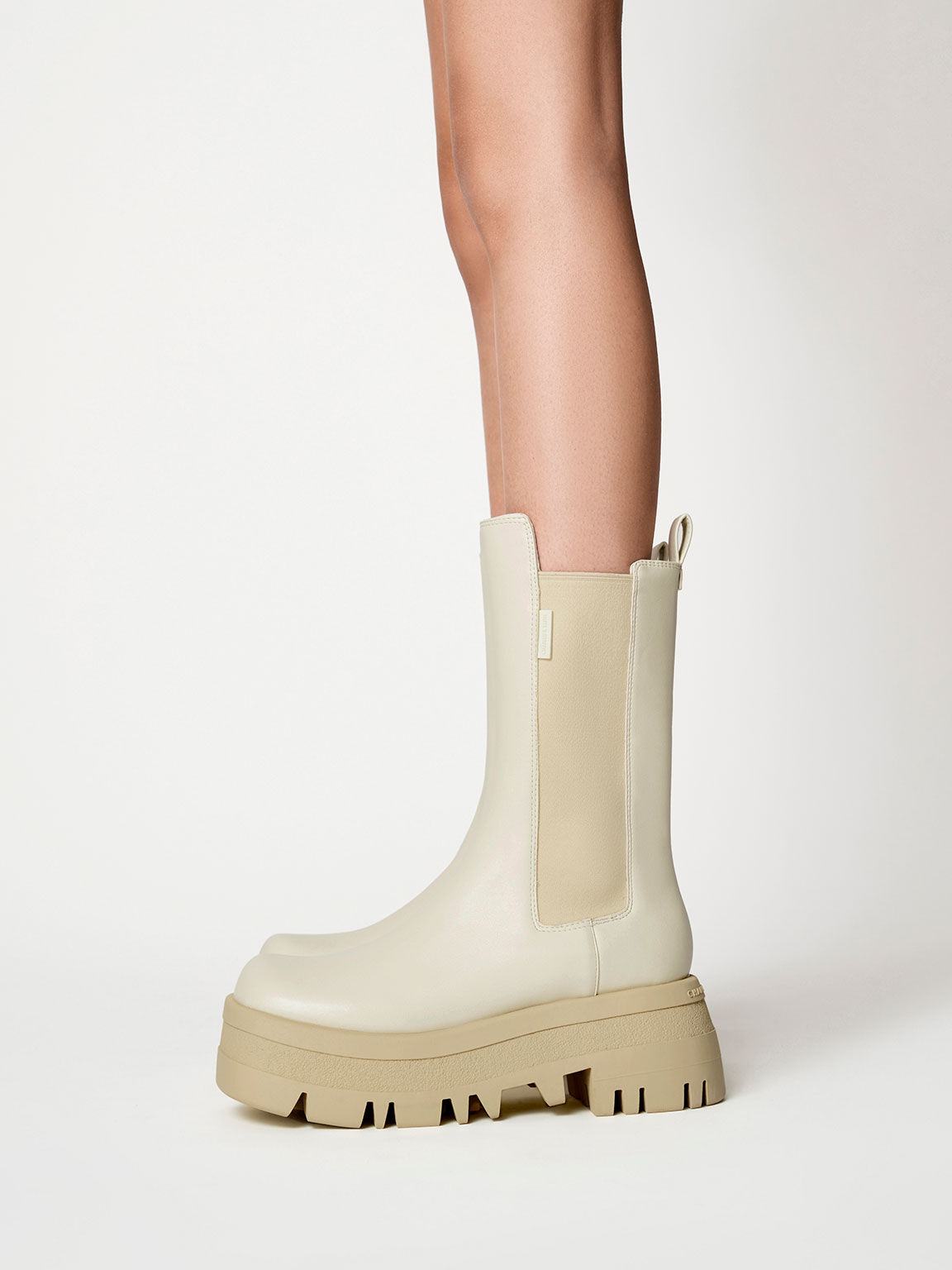 Rainier Platform Chelsea Boots, Chalk, hi-res