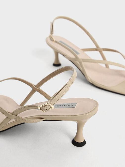 Slingback Thong Sandals, Sand, hi-res