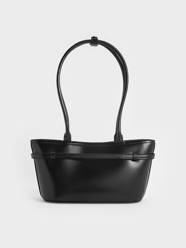 Bolso de asa alargada Sloane, Noir, hi-res